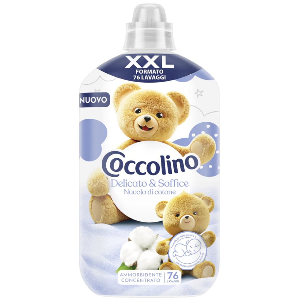 Coccolino Ammorbidente Concentrato Delicato & Soffice 1750 мл – Предна страна на опаковката