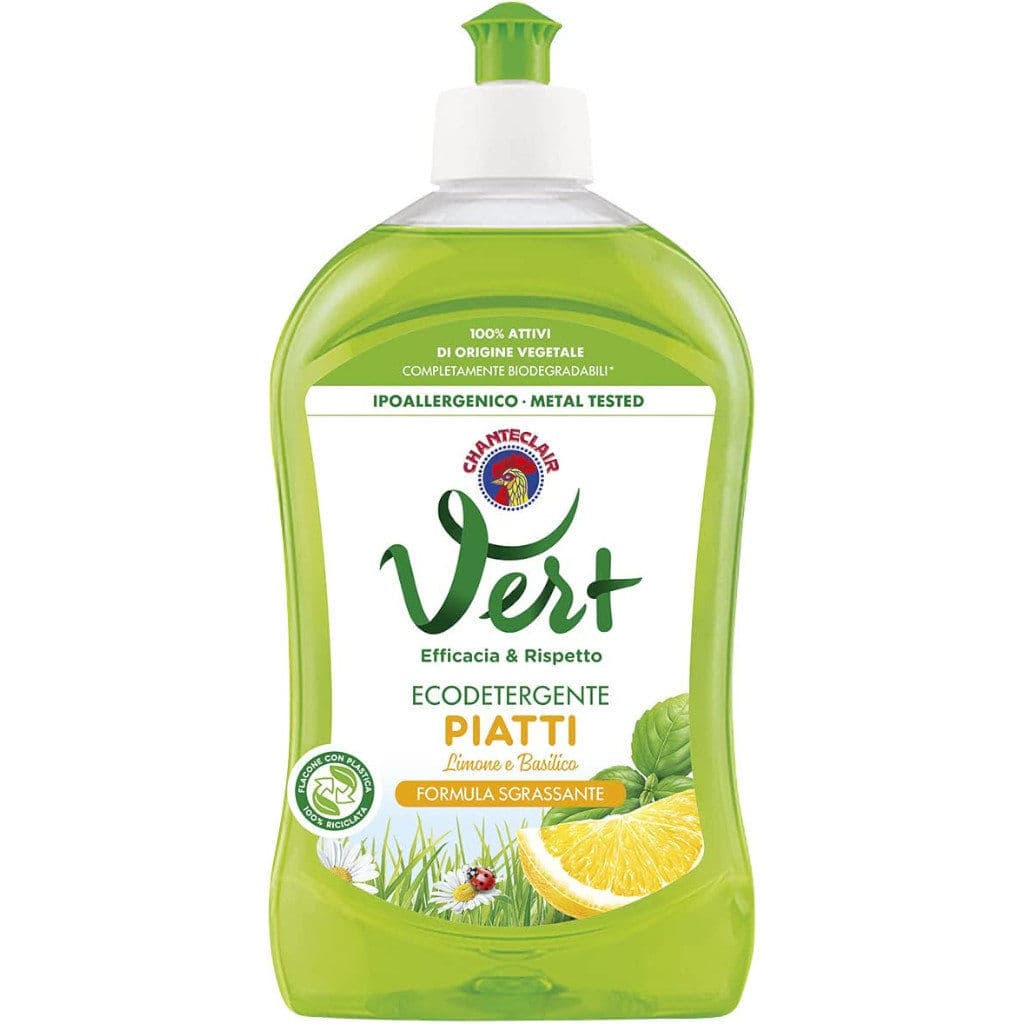 Chanteclair Ecodetergente per Piatti Limone e Basilico - опаковка, показваща предната страна с основна информация.
