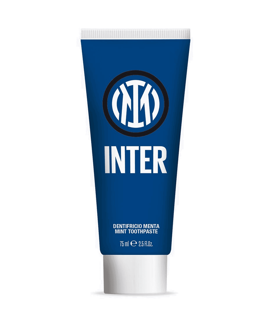 Inter Milan паста за зъби – предна страна с логото на футболен клуб Интер Милано