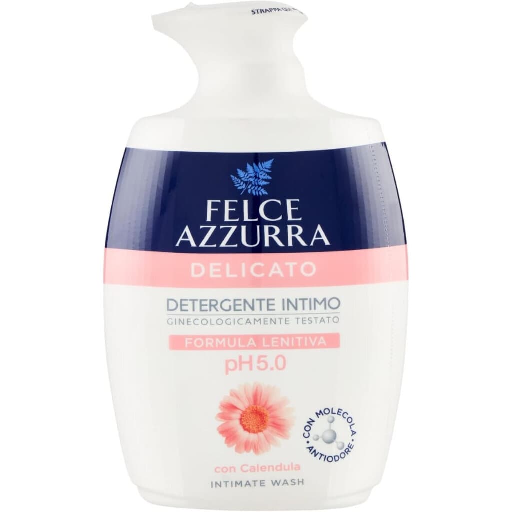 Felce Azzurra Intimo Ultra Protezione – Интимен душ-гел с pH 5, 250 мл – Предна част на опаковката.