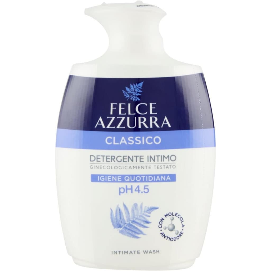 Felce Azzurra – Интимен измивен гел "Classico" 250 мл – Преден изглед на опаковката.