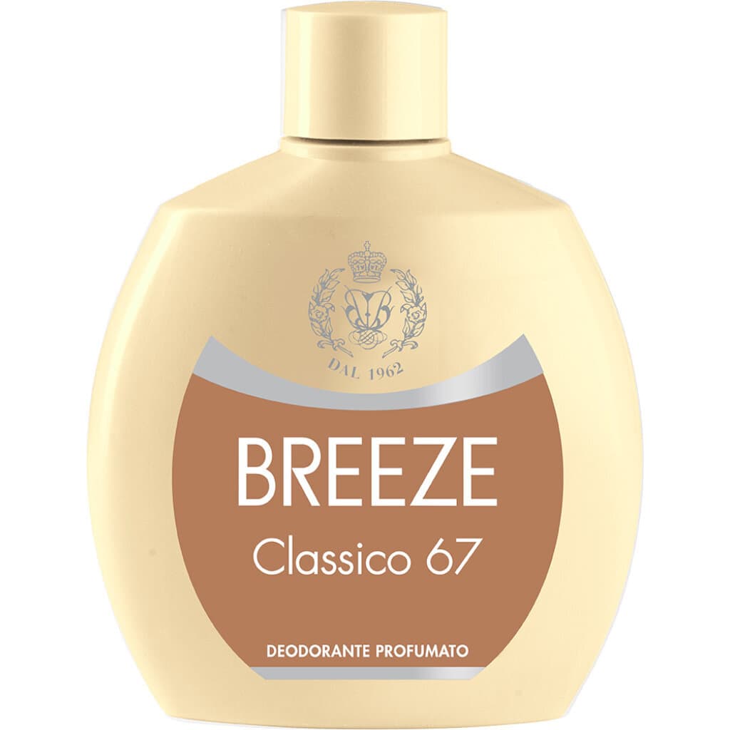 Предна част на опаковка Breeze Deodorante Squeeze Classico 67, 100 мл.