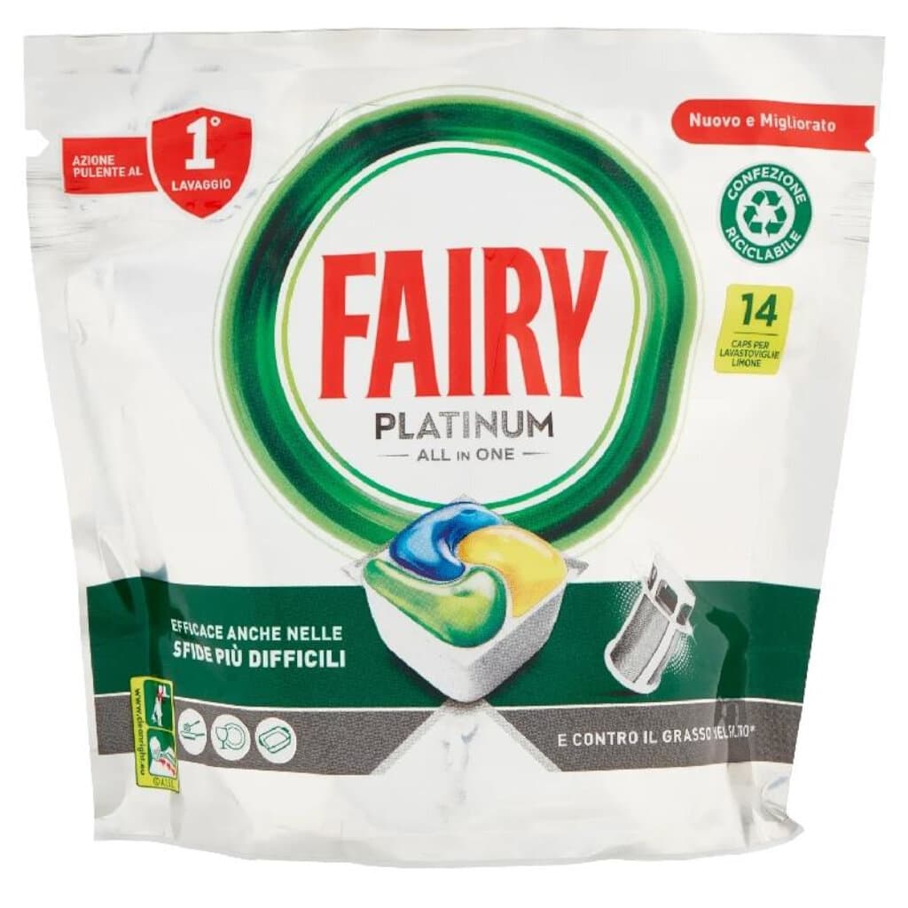Капсули за Съдомиялна Fairy Platinum Лимон 14 броя