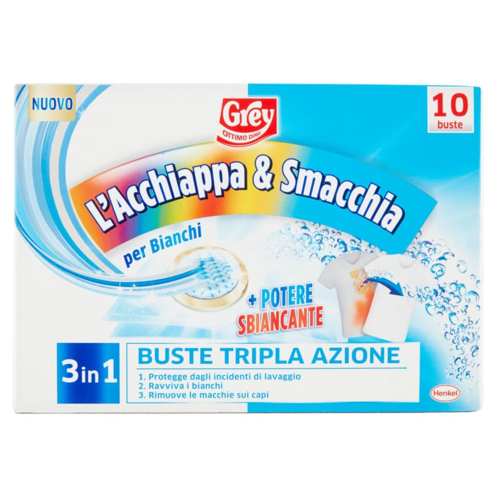 L'Acchiappa & Smacchia per Bianchi 3in1 Buste Tripla Azione в опаковка, показваща предната страна с основна информация.