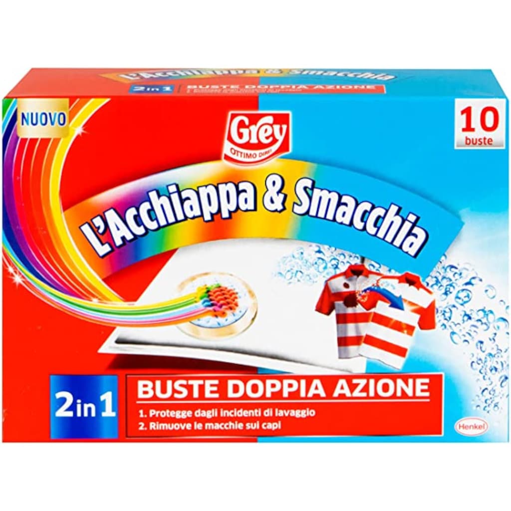 L'Acchiappa & Smacchia 2in1 Buste Doppia Azione в опаковка, показваща предната страна с основна информация.