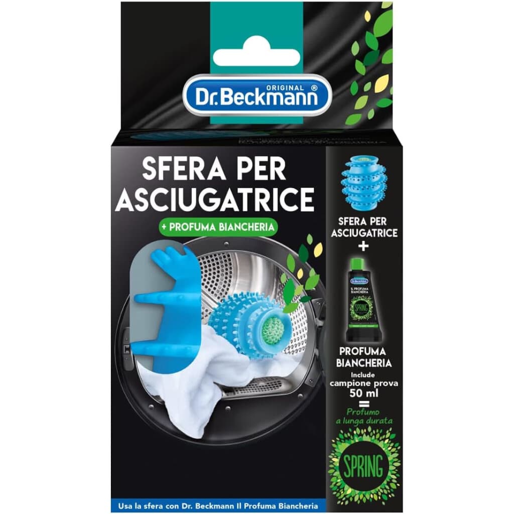 Dr. Beckmann Sfera per Asciugatrice Spring – Комплект със сфера и парфюм – Предна част на продукта.