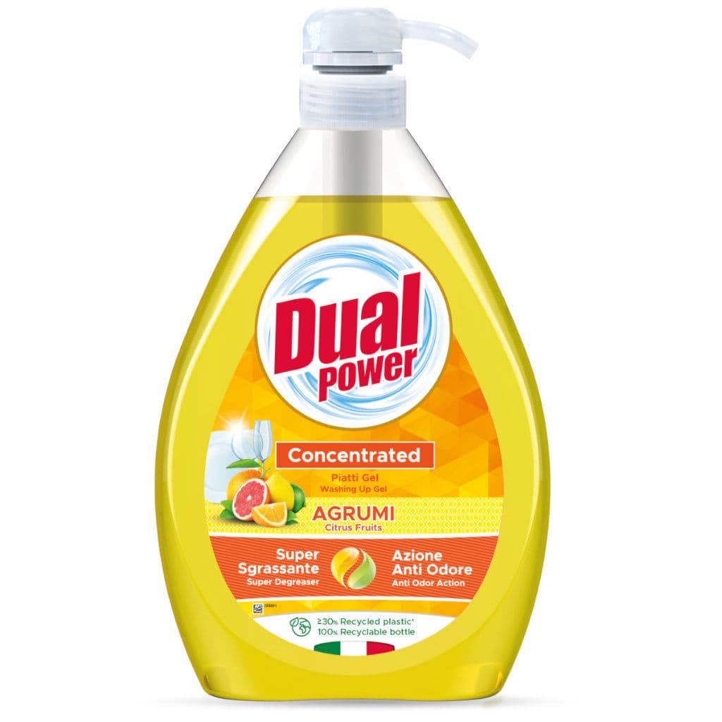 Dual Power Piatti Gel Concentrato Agrumi - опаковка, показваща предната страна с основна информация.