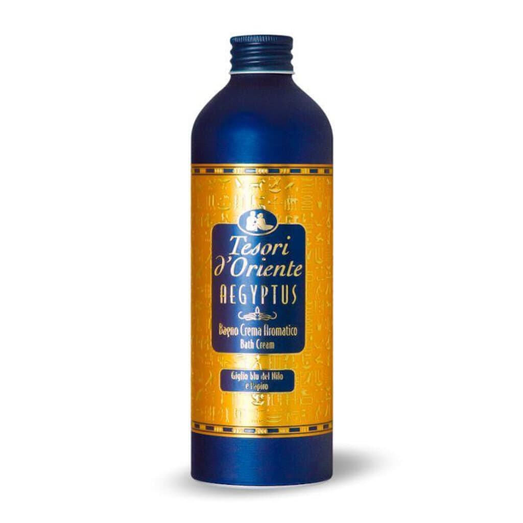Tesori d'Oriente Aegyptus Bath Cream в елегантна опаковка, луксозен крем за вана с екзотичен аромат.