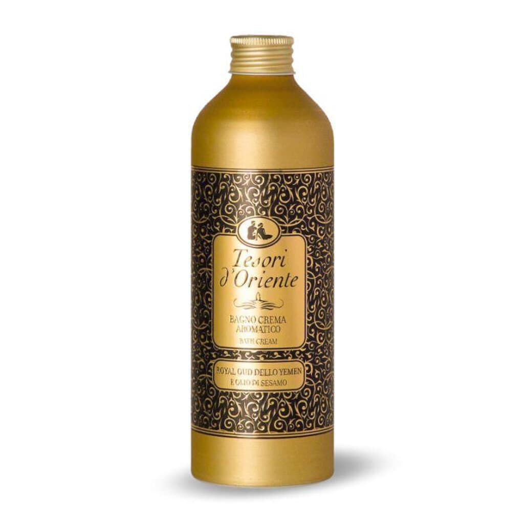 Tesori d'Oriente Royal Oud Bath Cream в елегантна опаковка, крем за вана с кралски уд.