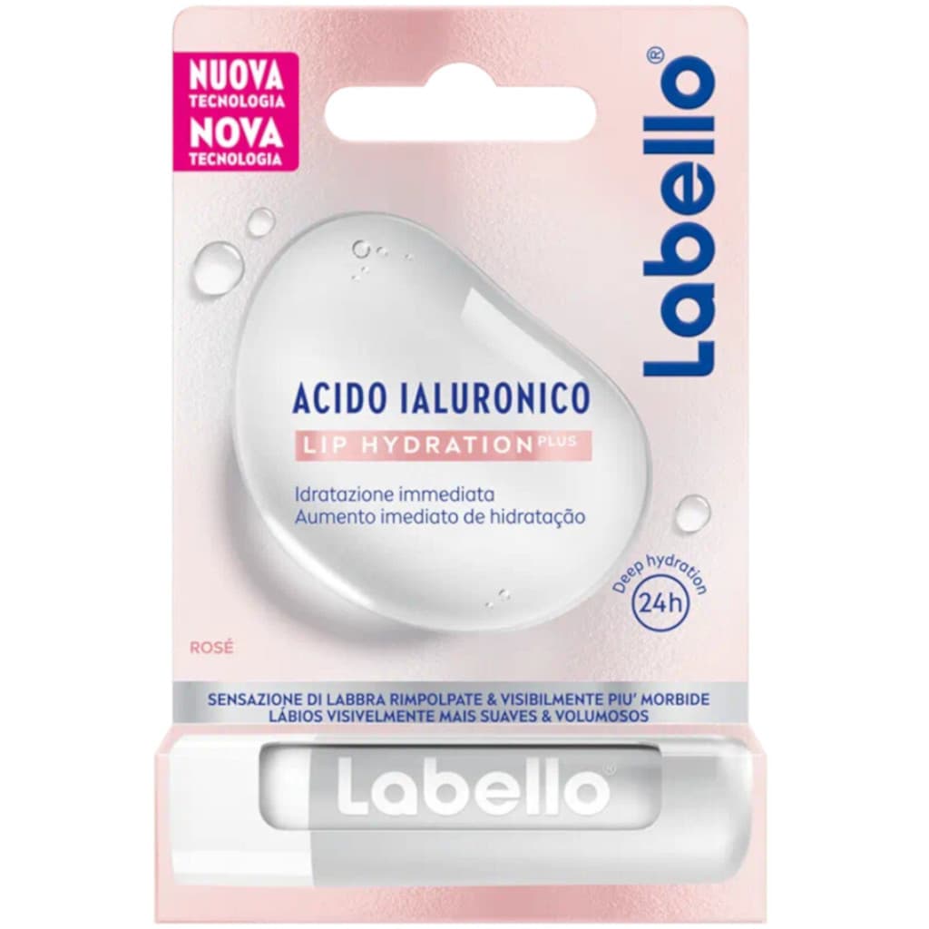 Labello Acido Ialuronico Lip Hydration Plus – Предна страна на опаковката.