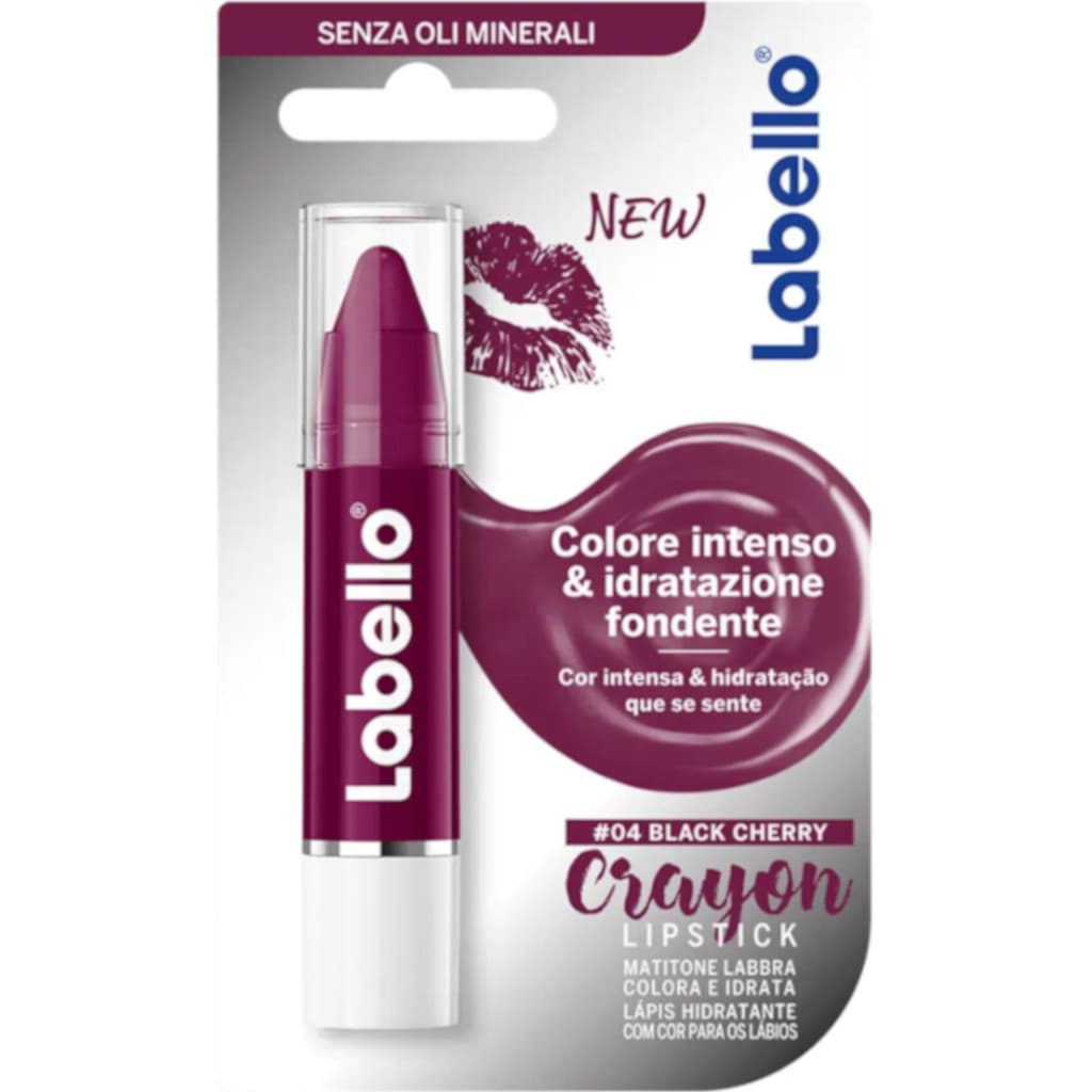 Labello Crayon Lipstick Black Cherry – Предна страна на опаковката.