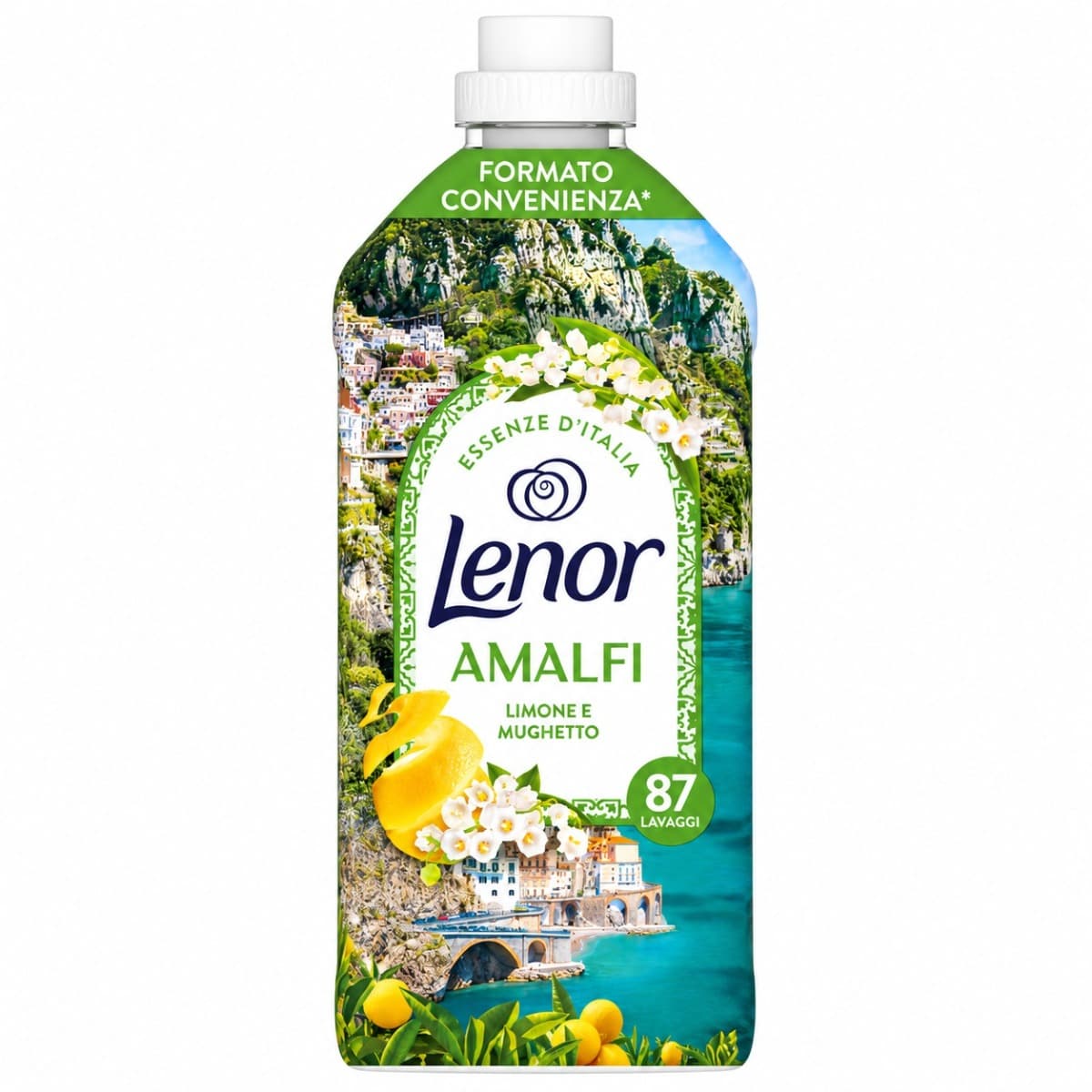 Lenor Essenze d’Italia Amalfi Limone e Mughetto концентриран омекотител 1,827 л 87 пранета