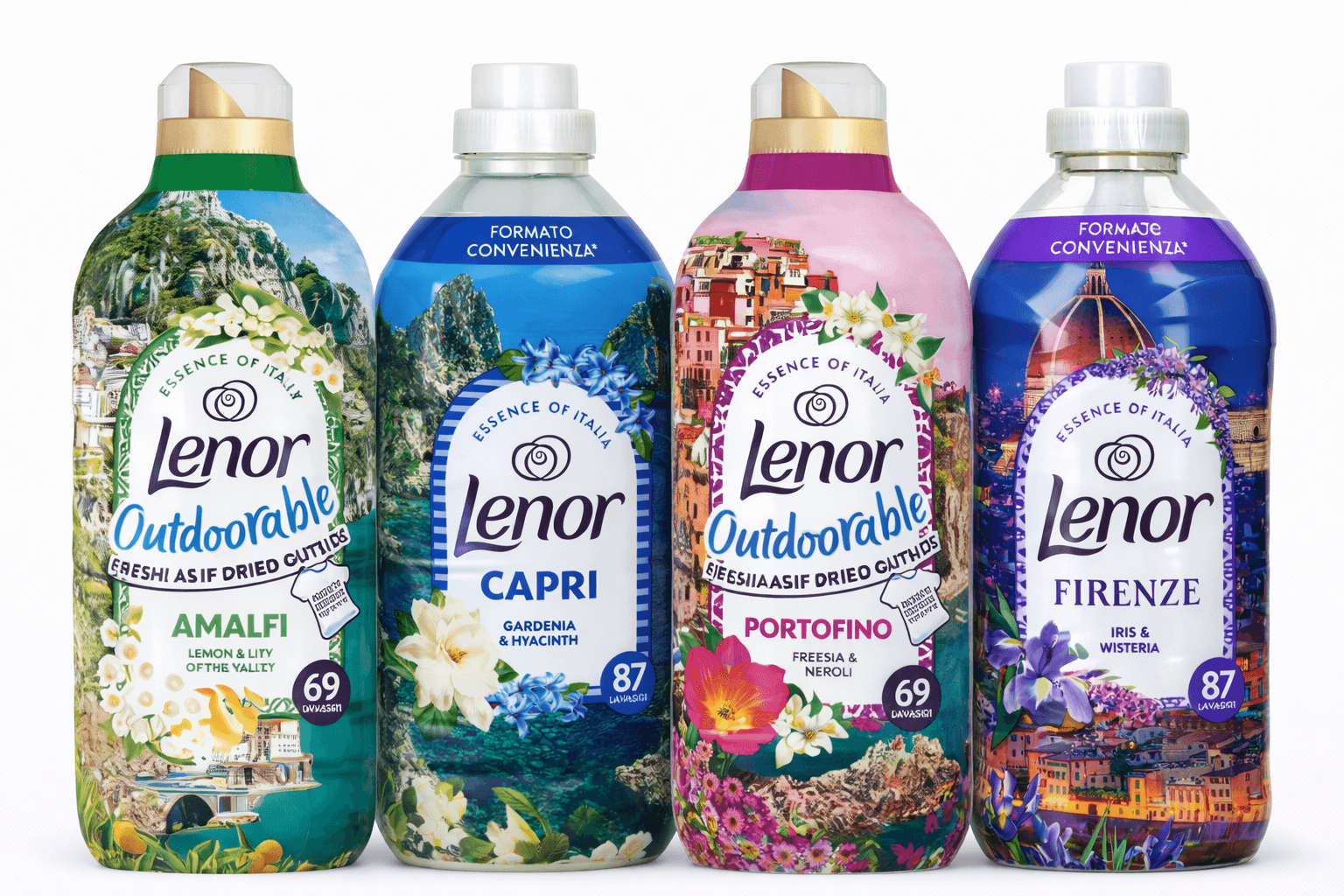 Lenor Essence of Italy серия омекотители за пране – различни варианти
