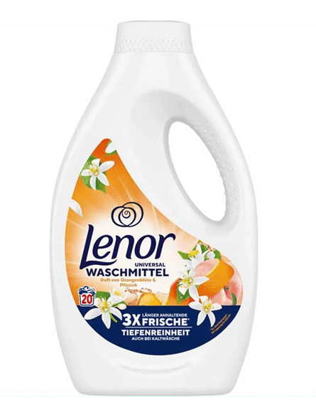Lenor Flüssigwaschmittel Orangenblüte & Pfirsich – предна страна