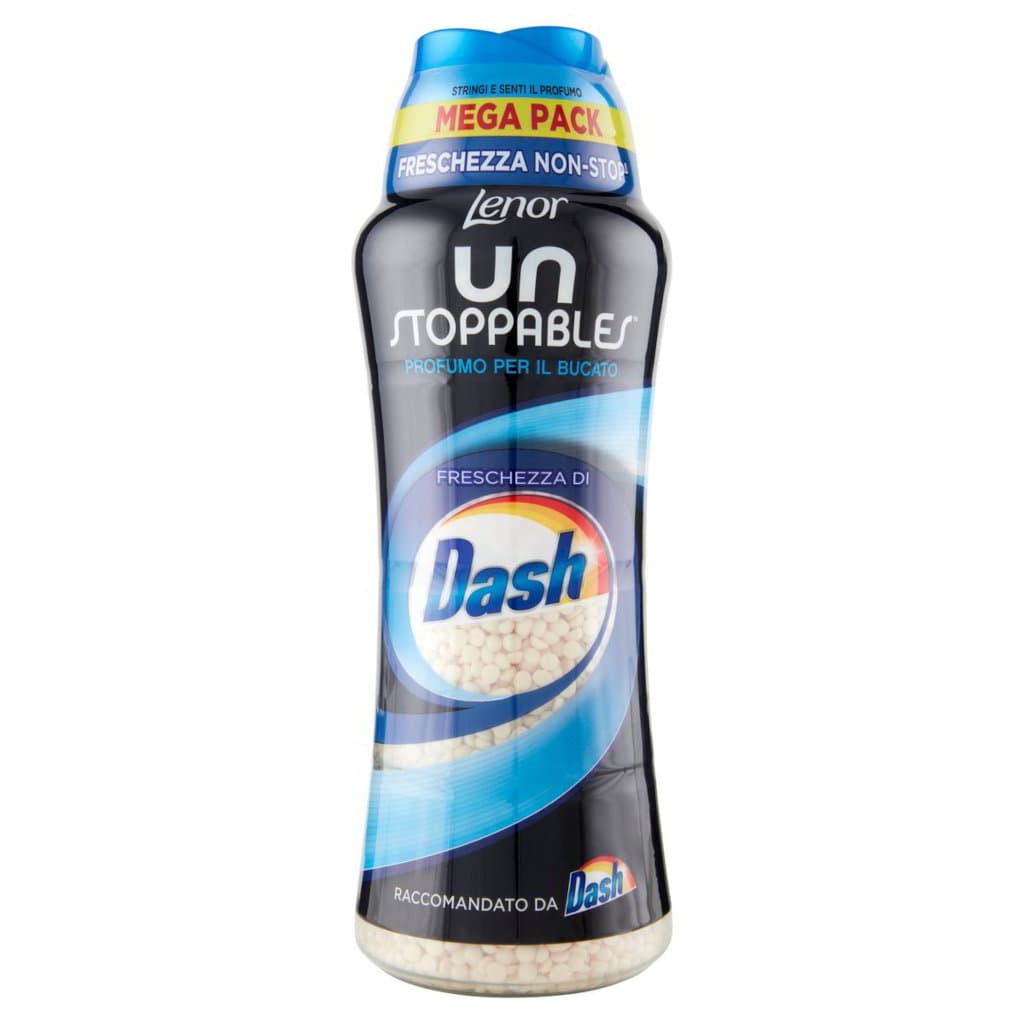 Lenor Unstoppables Dash – ароматни перли за пране Mega Pack 570 g, предна страна