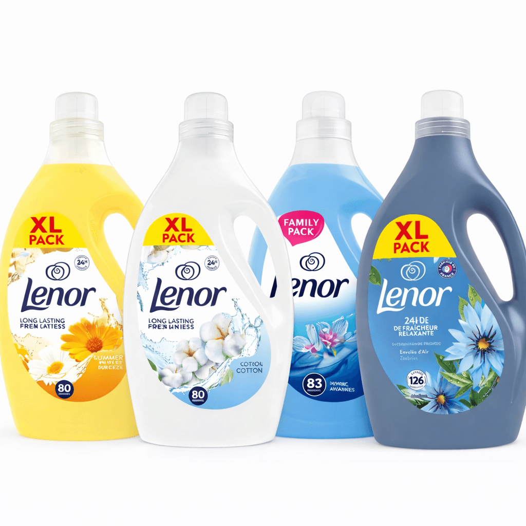 Течни омекотители Lenor в практична и уголемена разфасовка