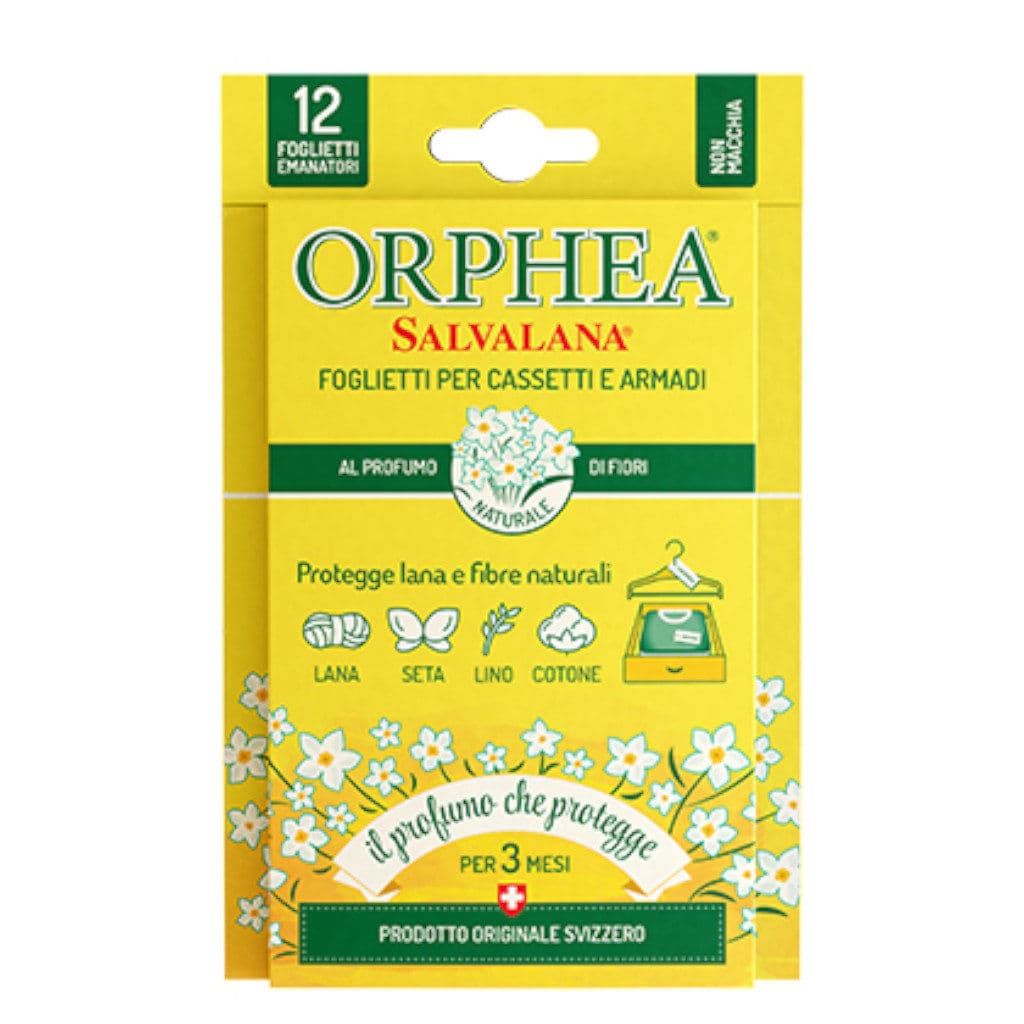 Опаковка на Orphea Drawers and Wardrobe Strips Flower Scent с основна информация.