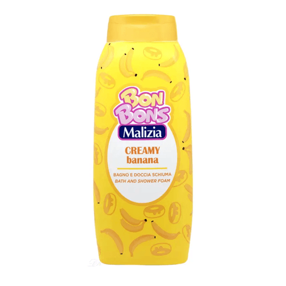 Malizia Bon Bons Creamy Banana – предна страна на бутилката, 500 ml