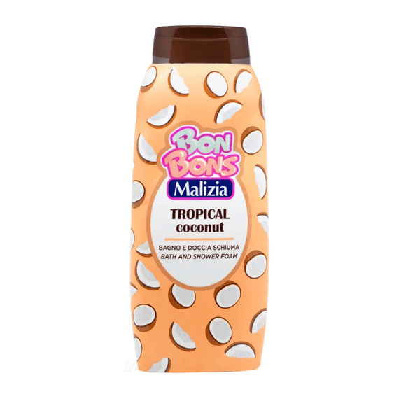 Malizia Bon Bons Tropical Coconut – предна страна на бутилката, 500 ml