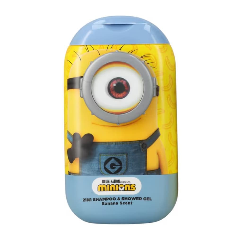 Minions Stuart 2in1 Shampoo & Shower Gel детски шампоан и душ гел с аромат на банан 400 мл