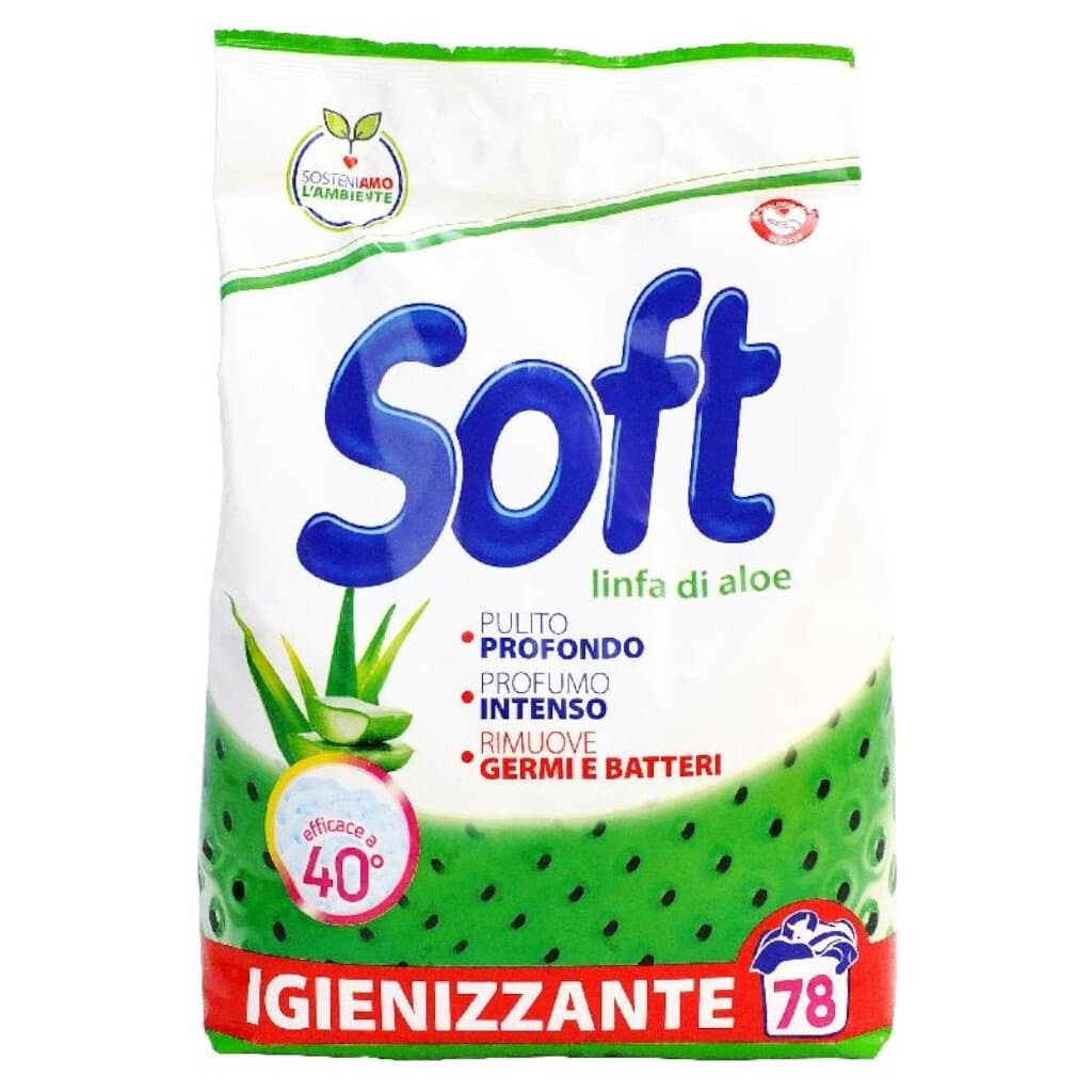 Многофункционален Прах за пране Soft Алое Вера 78 пр - икономична опаковка