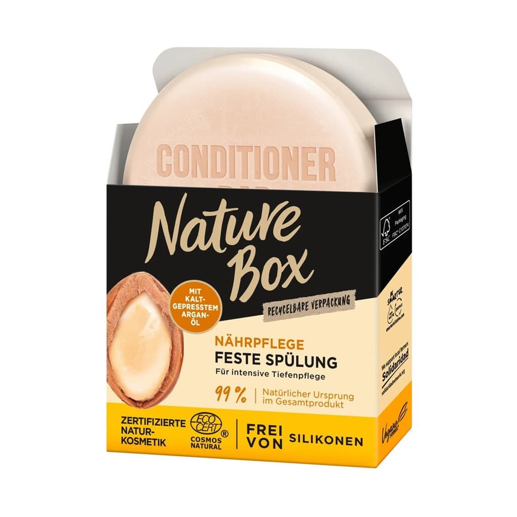 Nature Box Nährpflege Feste Spülung твърд балсам със студено пресовано арганово масло 80 г