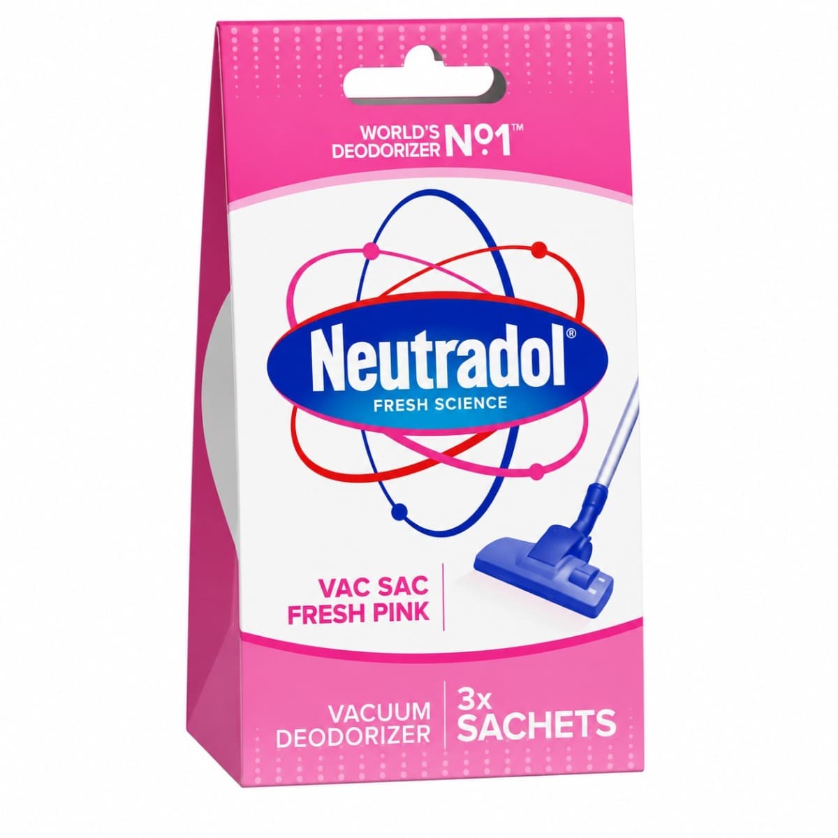 Neutradol Vac Sac Fresh Pink дезодорант и ароматизатор за прахосмукачка 3 сашета