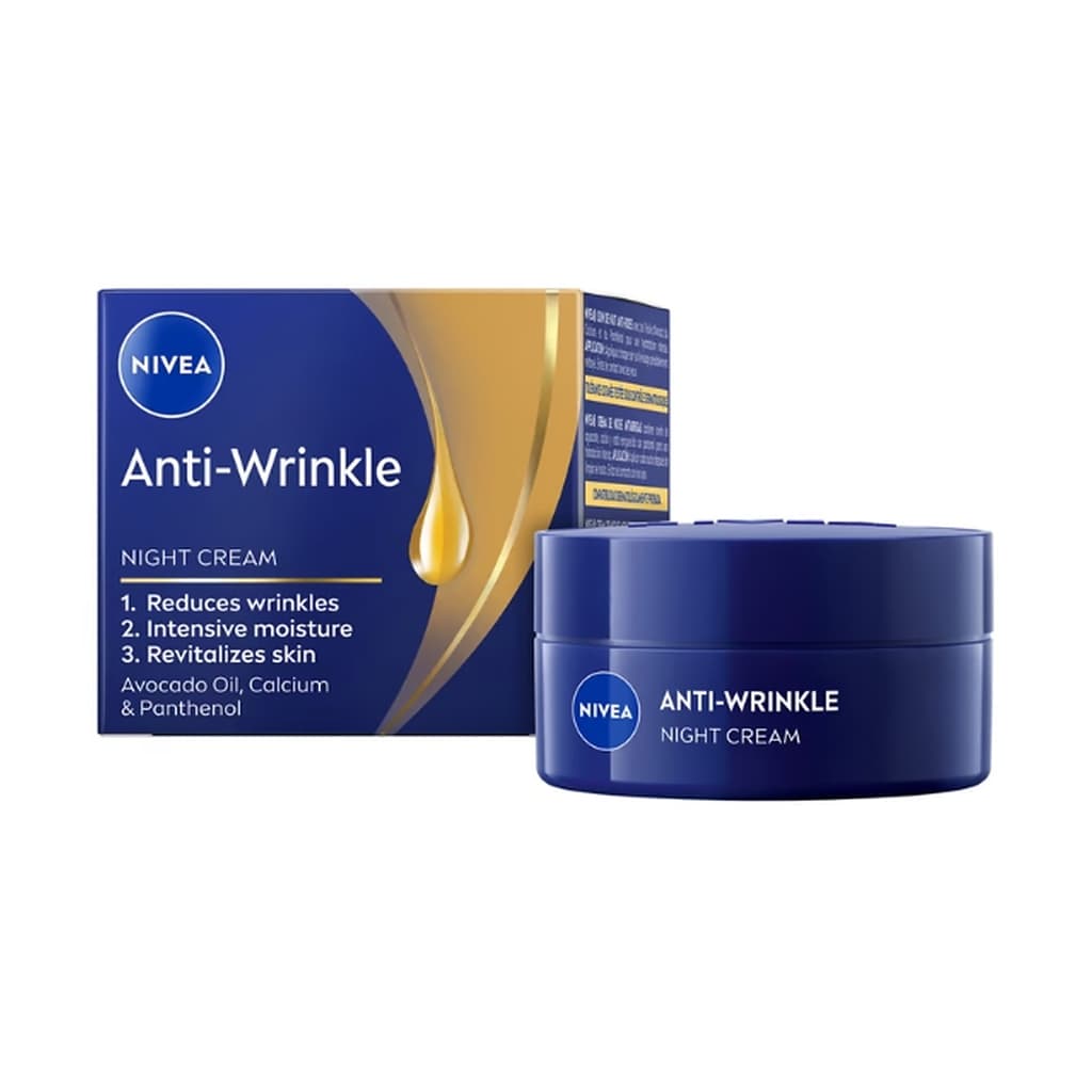 NIVEA Anti-Wrinkle Night Cream нощен крем против бръчки с авокадово масло 50 мл
