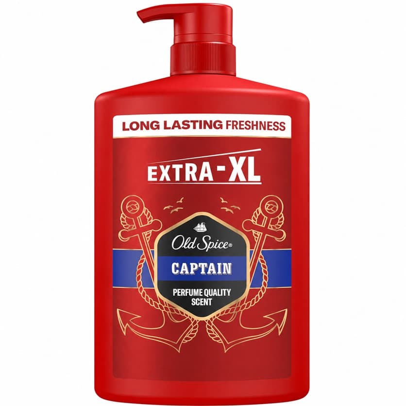 Old Spice Captain Extra-XL душ гел и шампоан 3в1 с помпа 1 литър