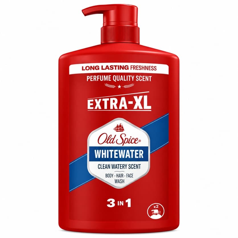 Old Spice Whitewater Extra XL 3 в 1 душ гел за тяло, коса и лице 1 л с помпа