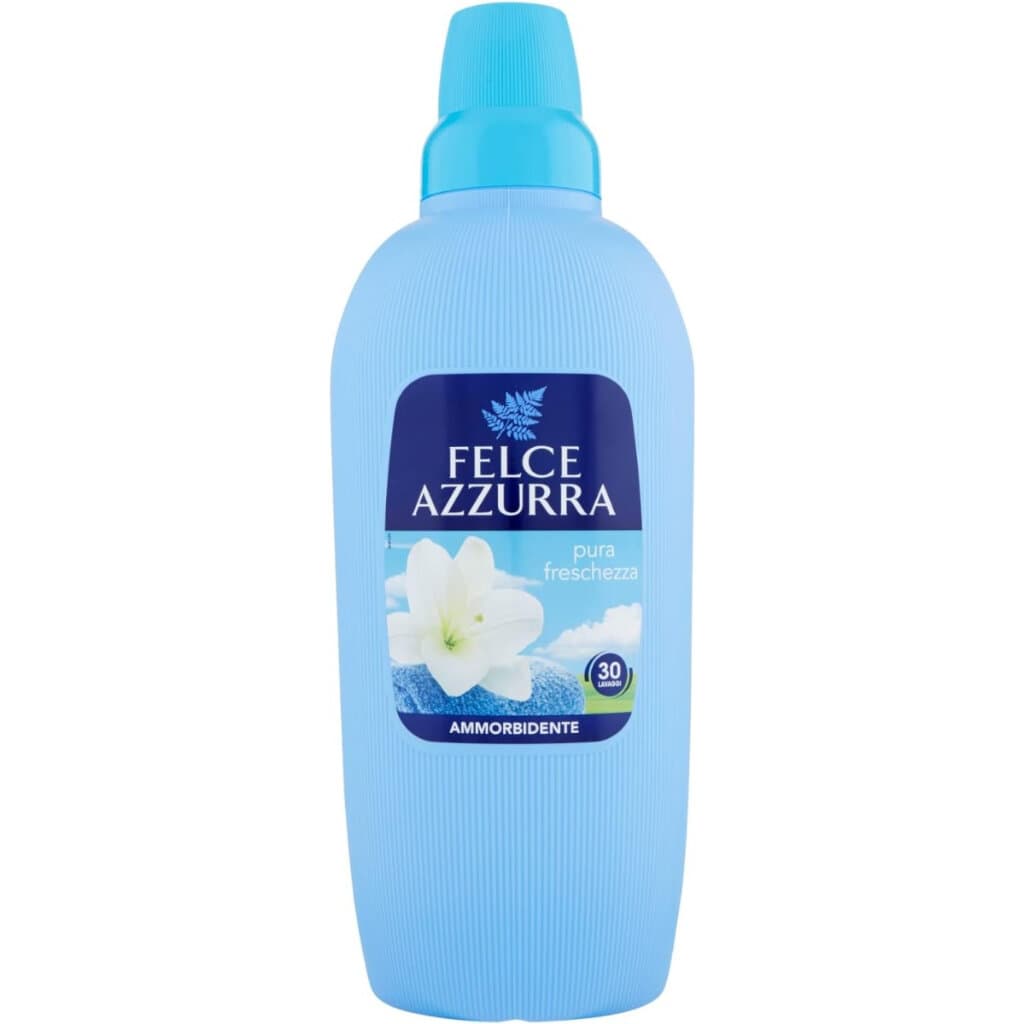 Felce Azzurra Омекотител за пране – Чиста свежест – 2 л – Преден изглед на опаковката.