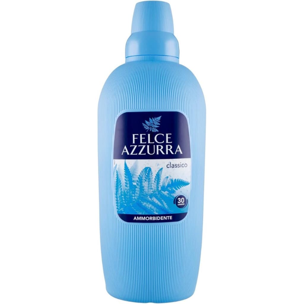Felce Azzurra Омекотител за пране – Класик – 2 л – Преден изглед на опаковката.