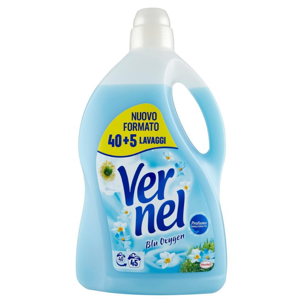 Омекотител Vernel Blu Classico в опаковка от 3 литра, показваща предната страна с основна информация.