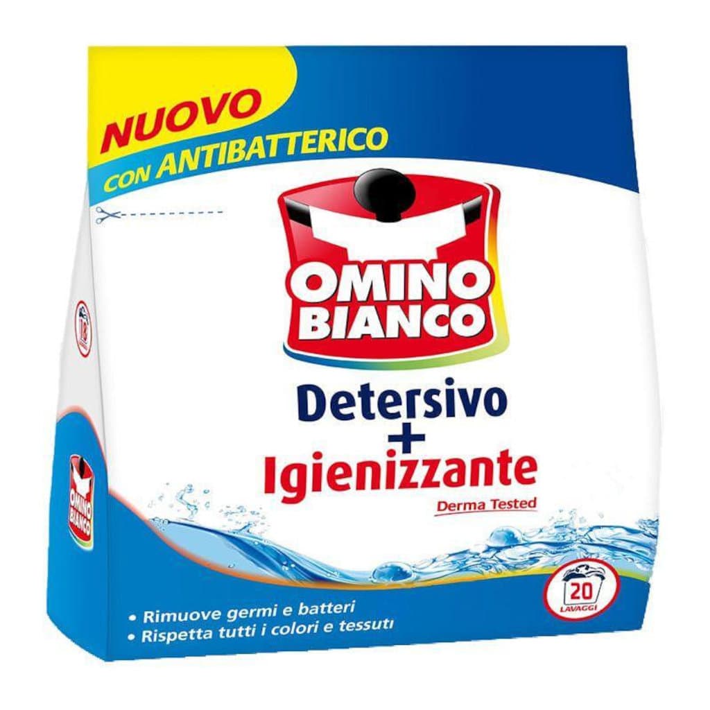 Omino Bianco Detersivo Igienizzante в опаковка, показваща предната страна с основна информация.