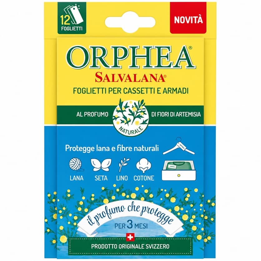 Orphea Salvalana Fiori di Artemisia ароматни защитни листчета за гардероб и чекмеджета – 12 броя