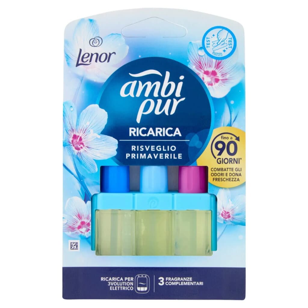 Ambi Pur 3Volution Електрическа резерва Risveglio Primaverile – Предна част на продукта.