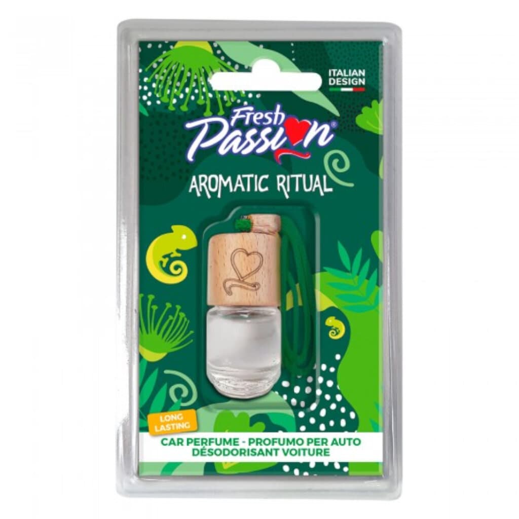 Освежител за кола Fresh Passion – Aromatic Ritual – Изображение на продукта в опаковка.