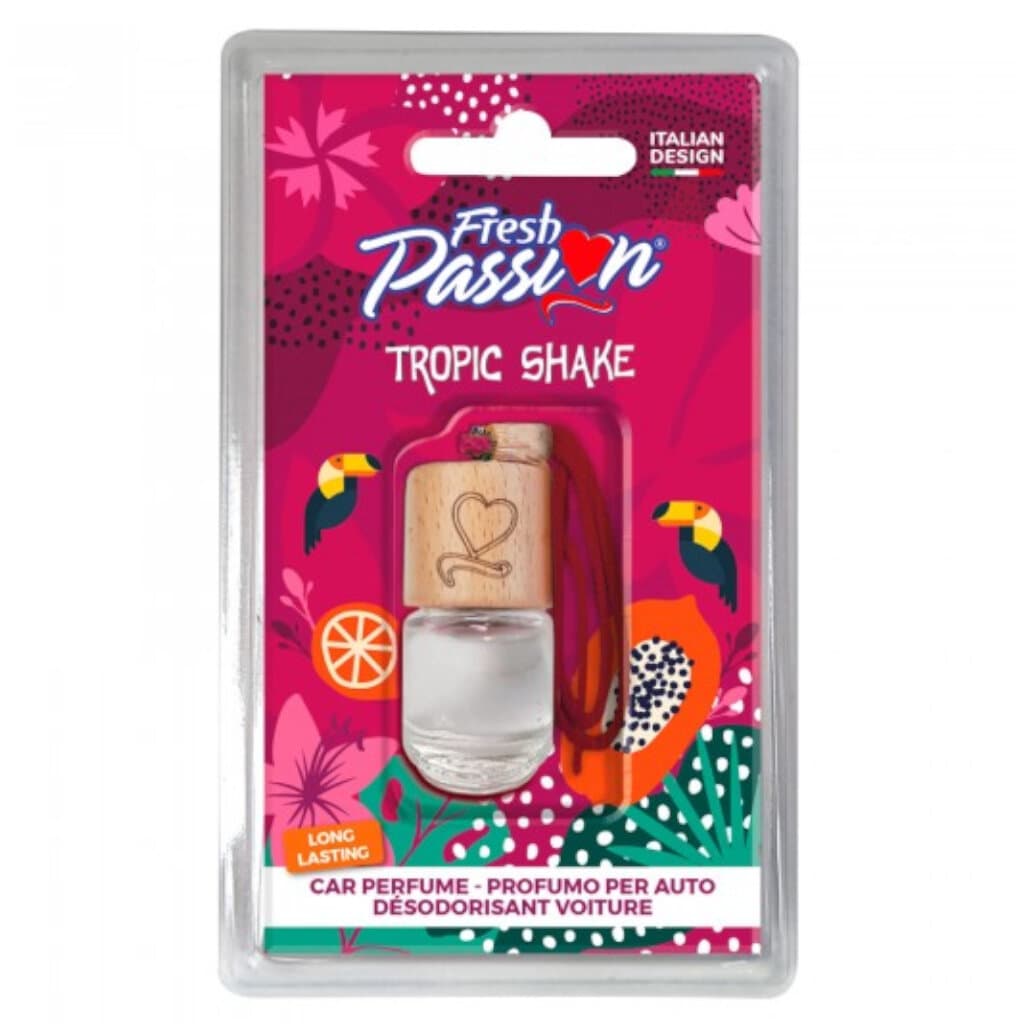 Ароматизатор за кола Fresh Passion – Tropical Cocktail – Изображение на продукта в опаковка.