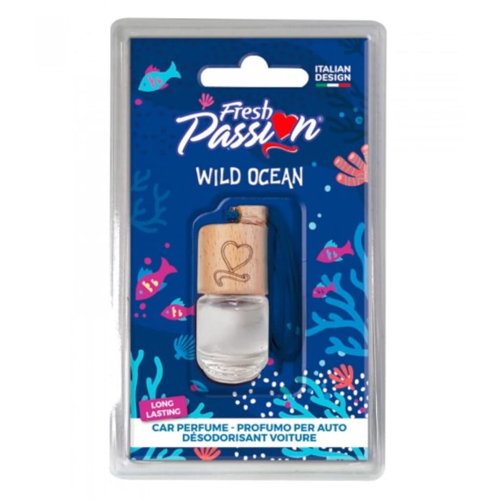 Освежител за кола Fresh Passion – Wild Ocean – Изображение на продукта в опаковка.