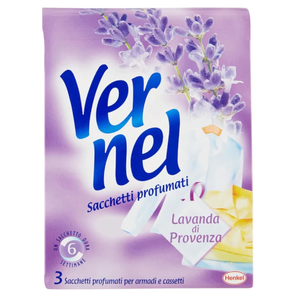 Vernel Парфюмни сашета 3 бр – Провансалска лавандула – Предна част на опаковката.