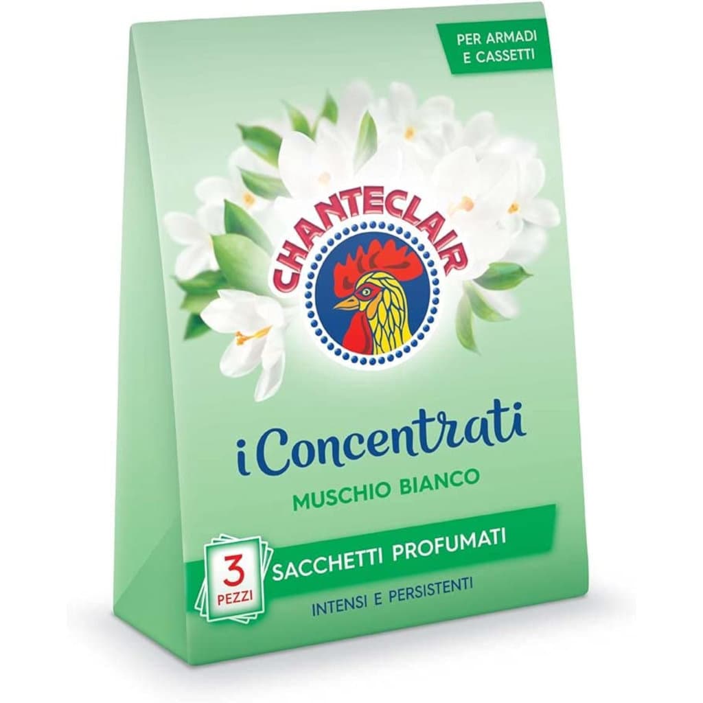 Chanteclair Scented Sachets I Concentrati Muschio Bianco в опаковка, показваща предната страна с основна информация.