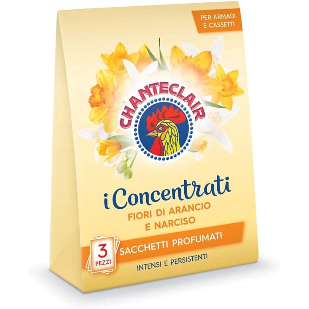 Chanteclair Sacchetti Profumati I Concentrati Fiori di Arancio e Narciso в опаковка, показваща предната страна с основна информация.