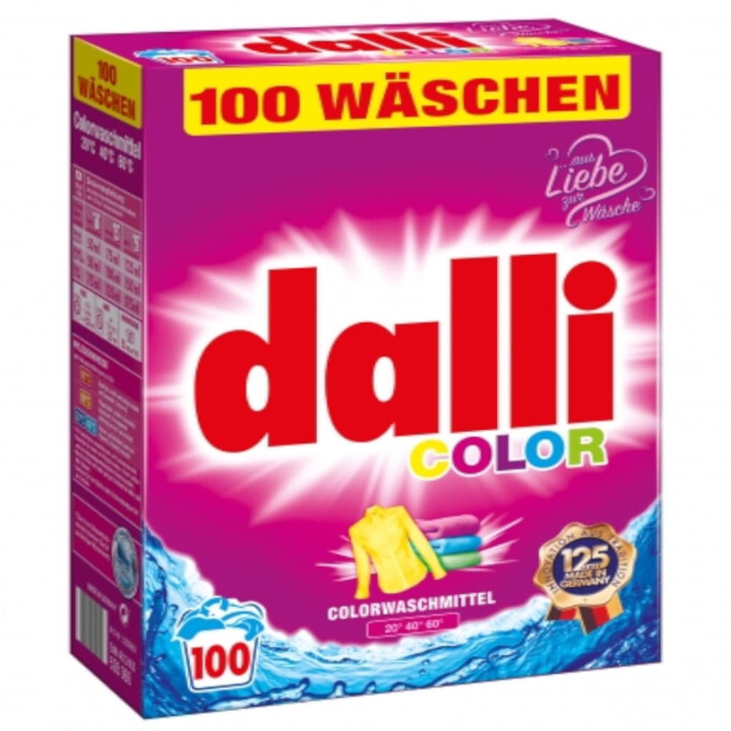 Dalli Color Detergent – Опаковка на продукта с акцент върху неговата ефективност и грижа за цветовете.