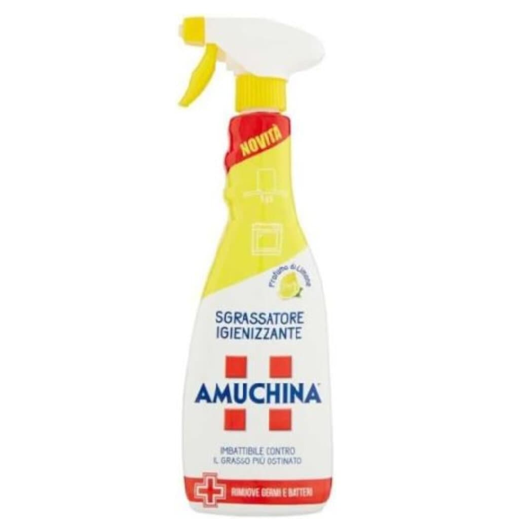 Amuchina Sgrassatore Igienizzante Limone в опаковка, показваща предната страна с основна информация.