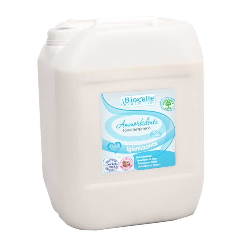 Опаковка и преден изглед на Hypoallergenic Softener - 5 л | Хипоалергенен омекотител за чувствителна кожа
