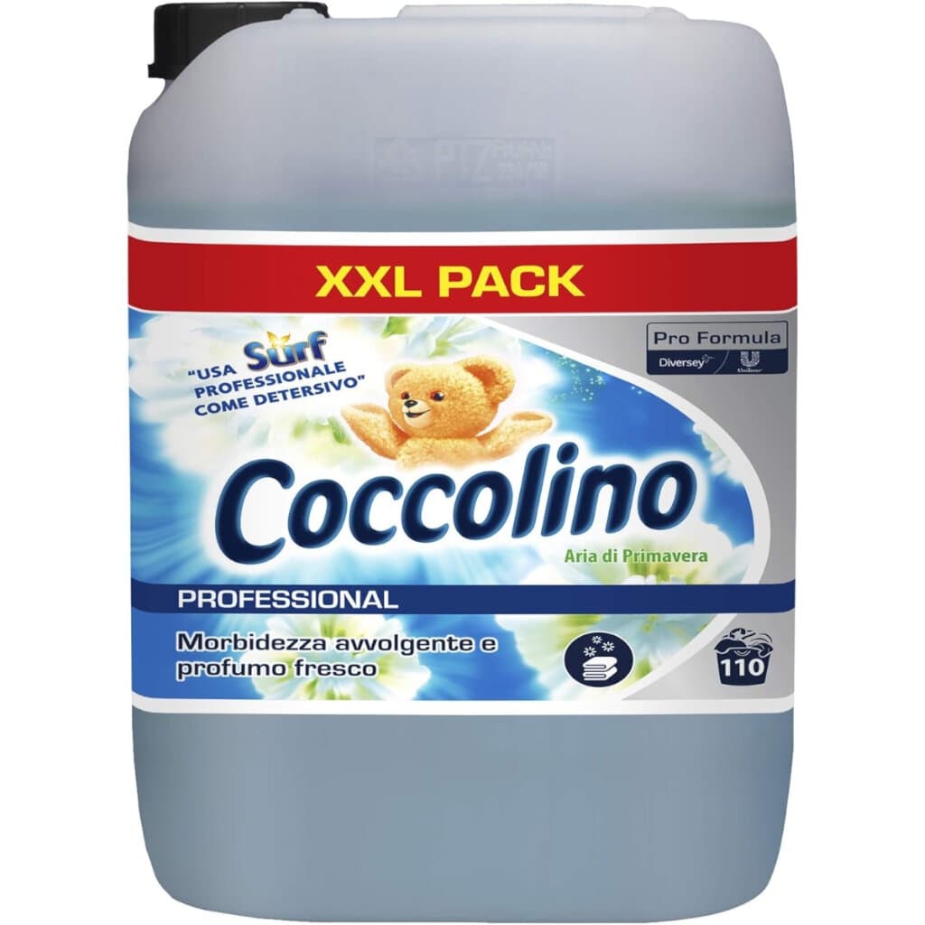 Coccolino Aria di Primavera – Професионален омекотител, 10 л – Предна част на продукта.