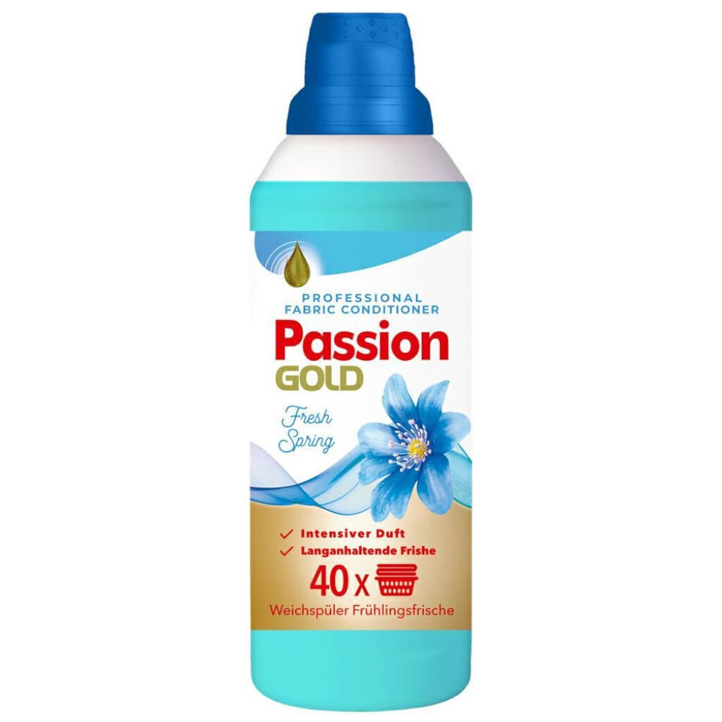 Опаковка на Passion Gold Fresh Spring Professional Fabric Conditioner.