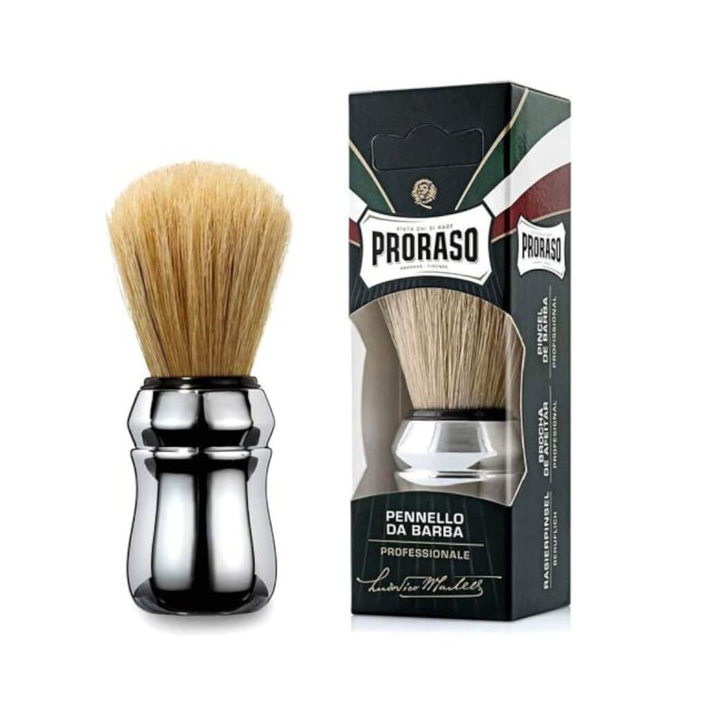 Професионална четка за бръснене Proraso – С естествени косми за перфектно разпенване.