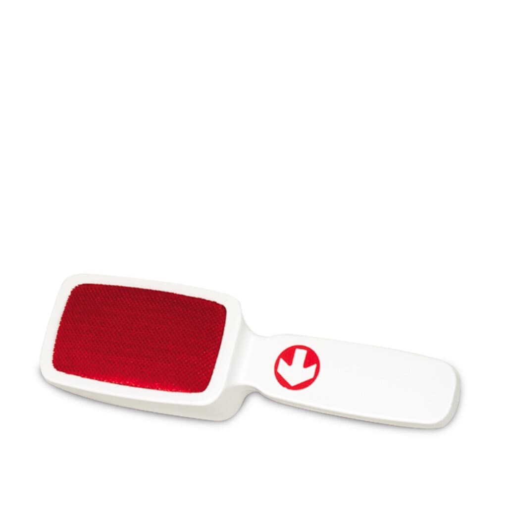 Double-Sided Single Direction Velvet Brush в опаковка, двустранна четка за почистване на кадифе и велур.
