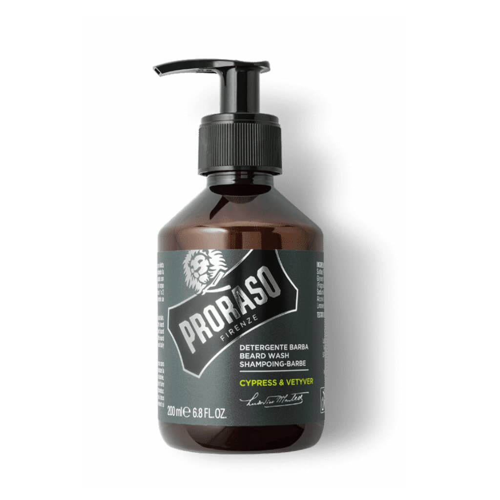 Proraso Detergente Cypress & Vetyver – Почистващ продукт за брада с растителни съставки.
